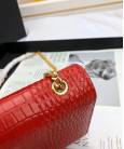 Клатч Сен Лоран Tassel Crocodile Red